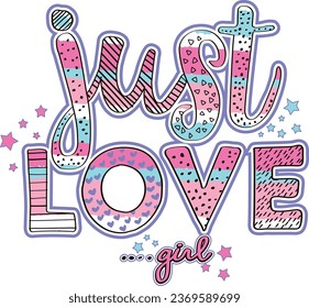 just love colorful girl star