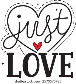 Just love vector art, valentine art