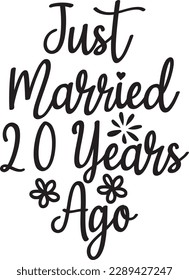 Just married 20 years ago t-shirt design