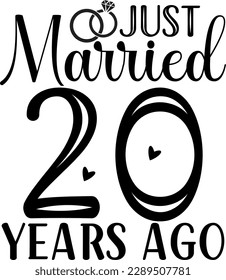 Just married 20 years ago t-shirt design