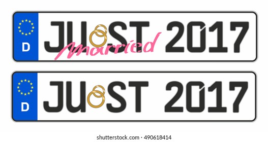  just married 2017 german license plate