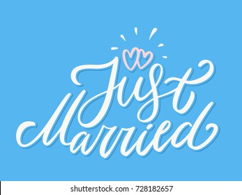Just married banner.