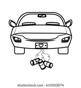 just married car icon