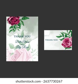 JUST MARRIED card, wedding invitation card, on a white background pink flowers close up.