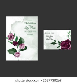 JUST MARRIED card, wedding invitation card, on a white background pink flowers close up.