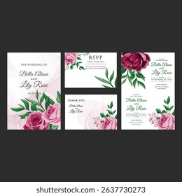 JUST MARRIED card, wedding invitation card, on a white background pink flowers close up.
