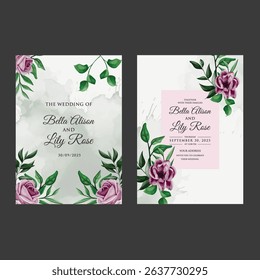 JUST MARRIED card, wedding invitation card, on a white background pink flowers close up.
