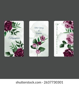 JUST MARRIED card, wedding invitation card, on a white background pink flowers close up.