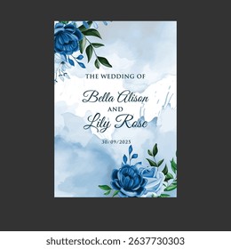 JUST MARRIED card, wedding invitation card, on a white background pink flowers close up.