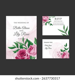 JUST MARRIED card, wedding invitation card, on a white background pink flowers close up.