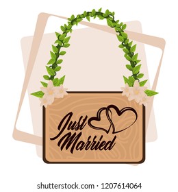 just married cartoon