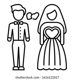 Just Married Concept Love Marriage Vector Stock Vector (Royalty Free ...