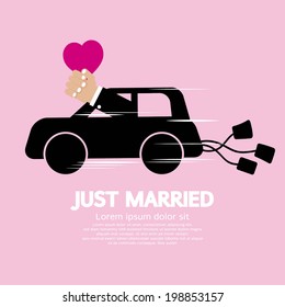 Just Married Concept Vector Illustration