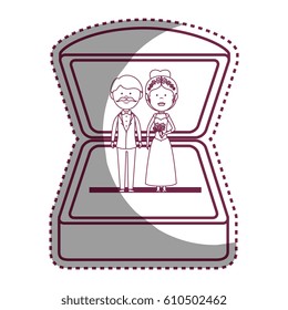 just married couple character card