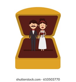 just married couple character card