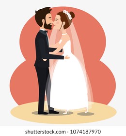 just married couple dancing avatars characters