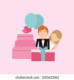 Just married couple design