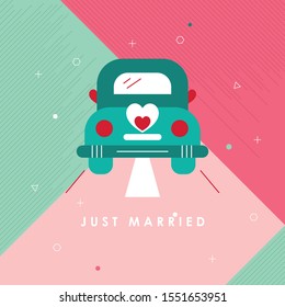 
Just Married creative icon. Simple element illustration. Just Married concept symbol design from honeymoon collection. Perfect for web design, apps, software, print
