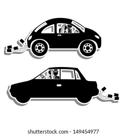 just married design over white background vector illustration 
