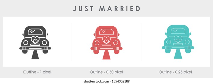 
just married design over white background vector illustration