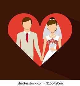 just married design, vector illustration eps10 graphic 