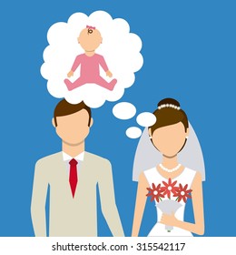 just married design, vector illustration eps10 graphic 