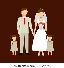 just married design, vector illustration eps10 graphic 