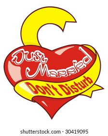 Just married do not disturb sign