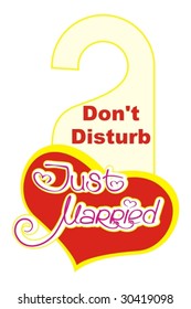 Just married do not disturb sign