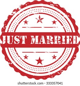 Just Married / Grunge Badge