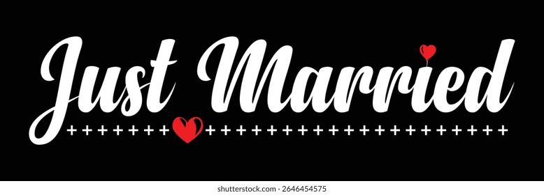SÓ CASADO com letras à mão, ilustração vetorial. Plano de fundo de cartão desenhado à mão. Caligrafia moderna feita à mão. Elemento de letra desenhado à mão para seu design.