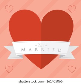 Just Married heart icon
