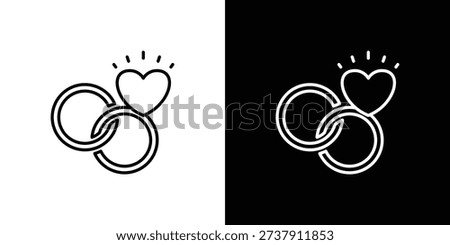 Just Married Icon Sheet Multiple Style Collection Isolated Vector