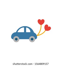 Just Married icon. Simple flat element from honeymoon collection. Creative just married icon for templates, software and apps.