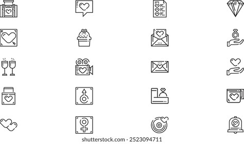 Just married icons High-Quality Vector Icons Collection with Editable Stroke. Ideal for Professional and Creative Projects.