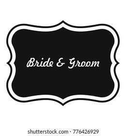 Just married label icon. Simple illustration of just married label vector icon for web