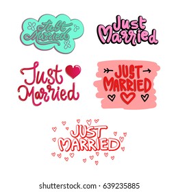 Just Married lettering