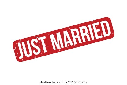 Just Married rubber grunge stamp seal vector