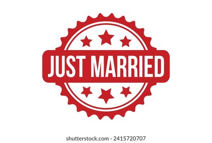 Just Married rubber grunge stamp seal vector