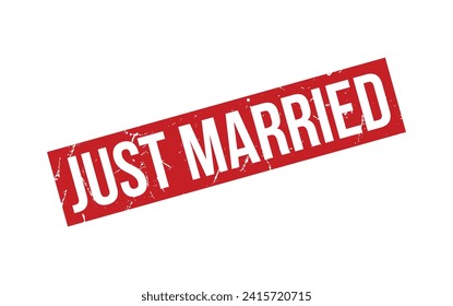 Just Married Rubber Stamp Seal Vector