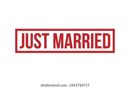 Just Married Rubber Stamp Seal Vector