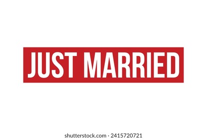 Just Married Rubber Stamp Seal Vector