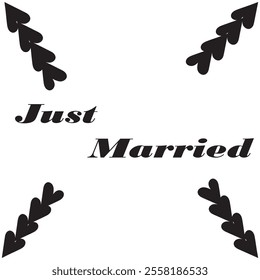 Just Married Sign icon. Simple flat element from honeymoon collection. Creative just married sign icon design eps 10 