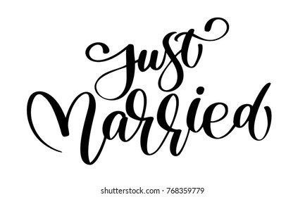 just married logo images stock photos vectors shutterstock https www shutterstock com image vector just married vector text on white 768359779