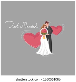just married vector for your design need 