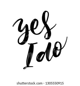 JUST MARRIED. WEDDING LETTERING. VECTOR HAND LETTERING