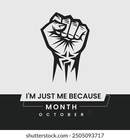 I’m Just Me Because Month Typography Poster and Social Media Post Template