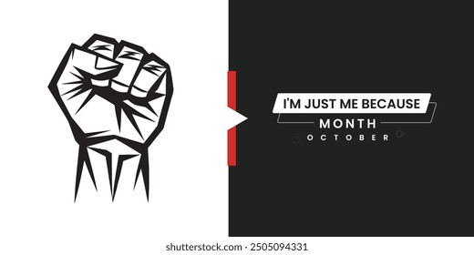 I’m Just Me Because Month Typography Poster and Social Media Poster Template