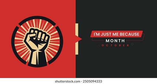 I’m Just Me Because Month Typography Poster and Social Media Poster Template