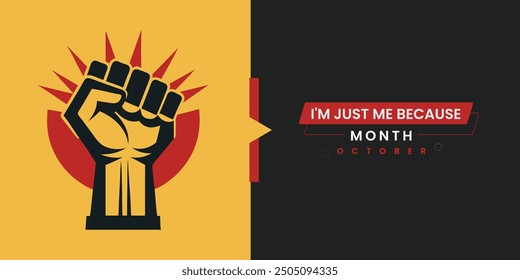 I’m Just Me Because Month Typography Poster and Social Media Poster Template